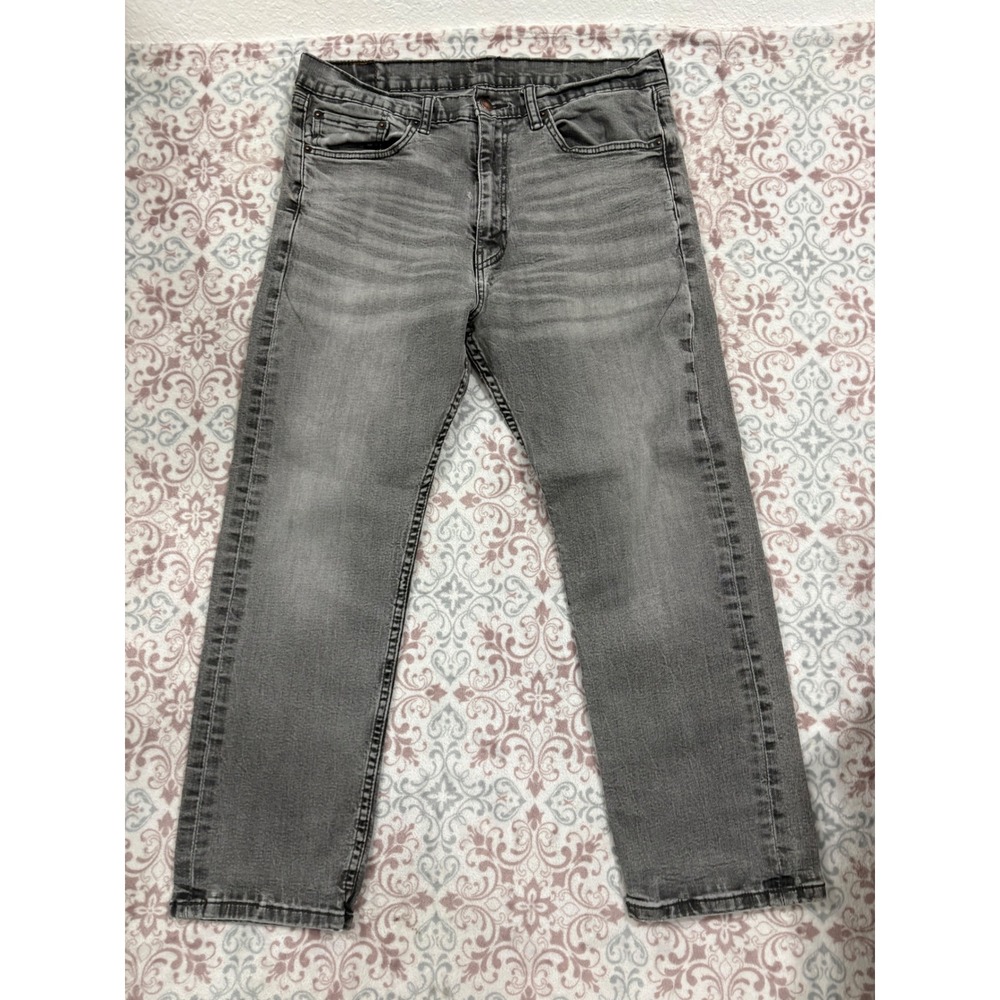 Levis 505 Regular Fit Grey Straight Leg Jeans Mens 36x29 00505-1488
